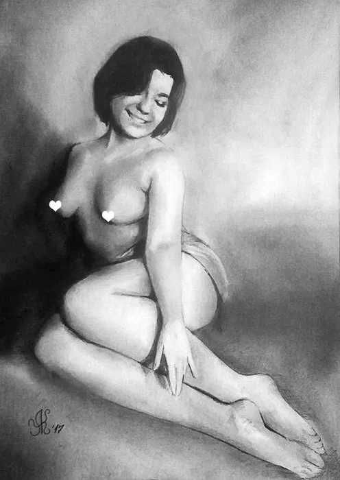 Секси картина рисунок обнаженной натуры, картина в стиле НЮ
