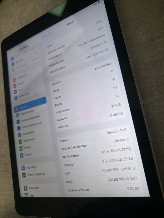 iPad 6 покоління. 32GB. LTE. Сім-карта. Space Grey. Гарантія