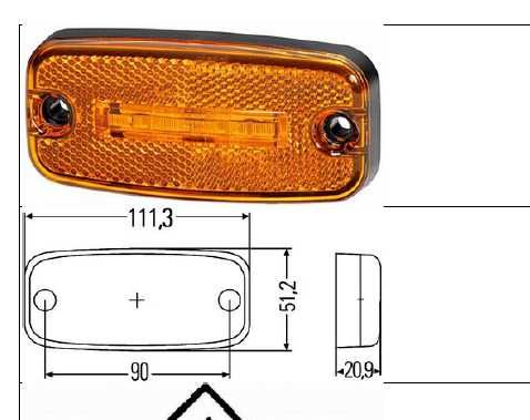 Pisca Curvo Nissan Terrano II - Suporte para pisca retangular