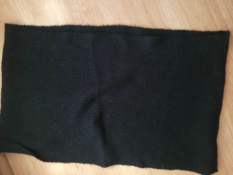 Komplet czapka i komin mieniąca nitka