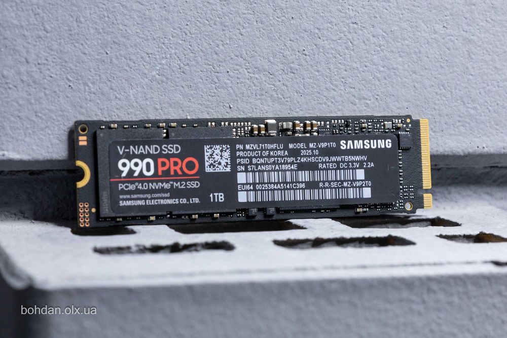 [здоров'я від 12%] Samsung 990 PRO 1TB NVMe SSD (MZ-V9P1T0BW)