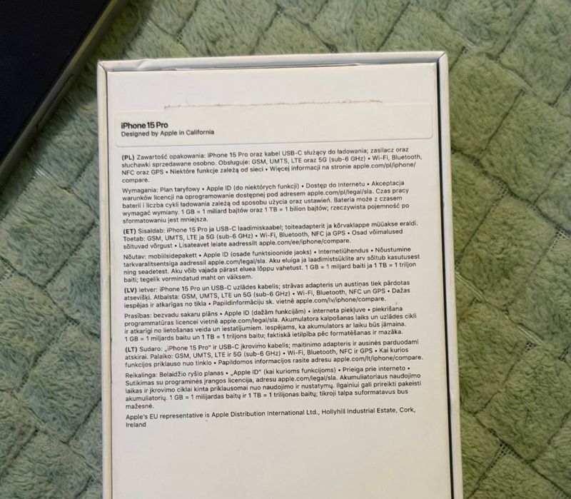 np. iPhone 15 Pro 256GB
