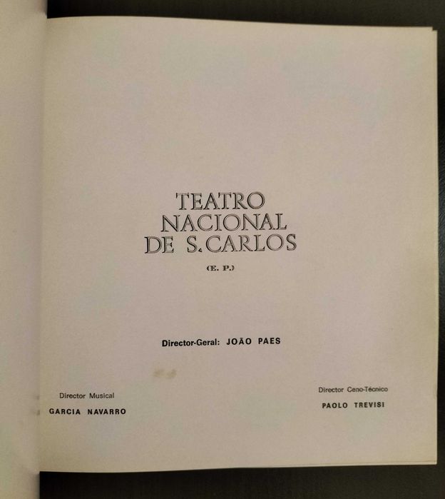 Programa Teatro Nacional de S. Carlos - Werther - 1981