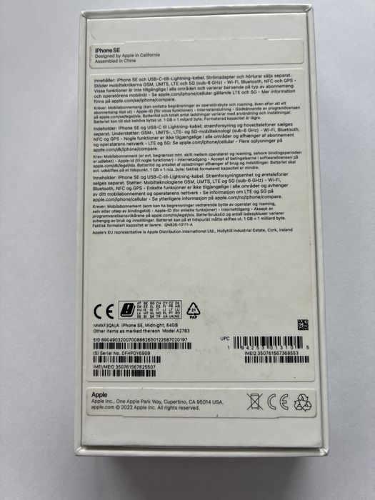 Sprzedam iPhone SE (3. generacja) z 2022 roku,