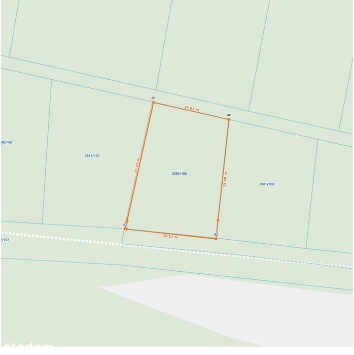 Działka budowlana 1098 m² Kalety Centrum