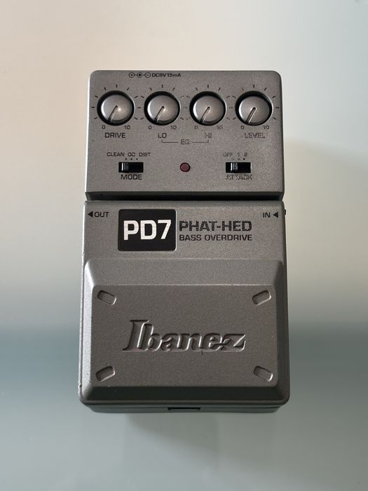 Ibanez PD7 Phat-Hed Bass Overdrive/Distortion - Pedal de Distorção/Overdrive para Baixo