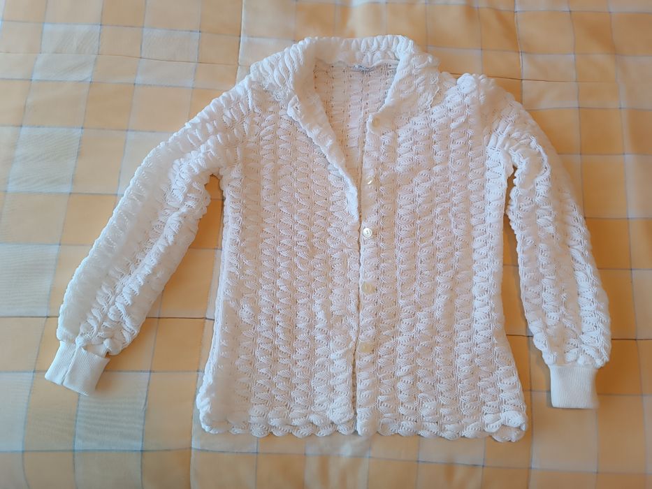 White Knit Jacket. Size S