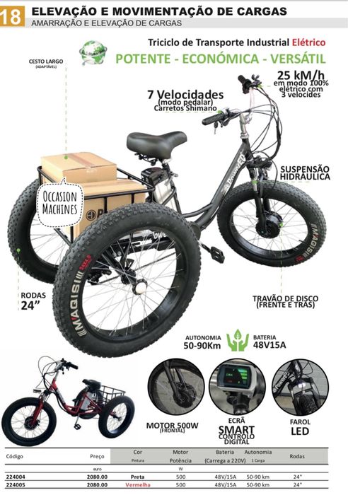 Triciclo de transporte eletrico e versatil
