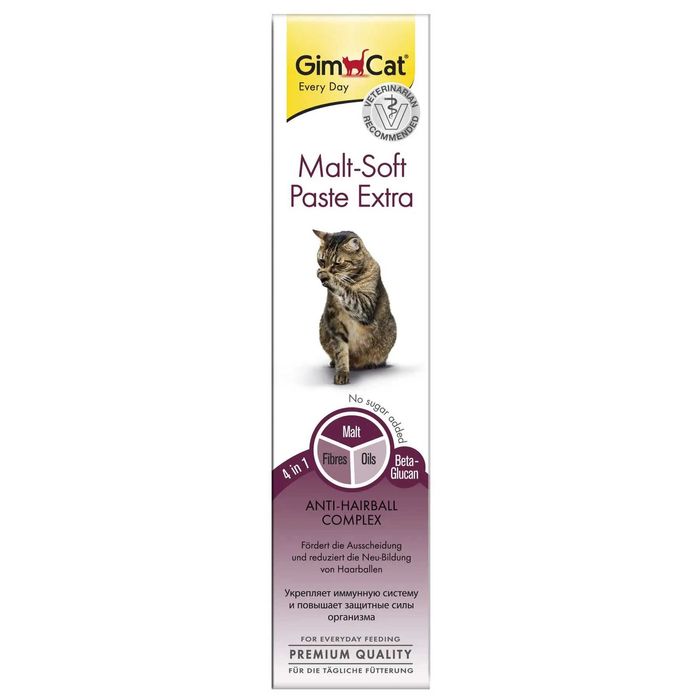 Паста котам для виведення шерсті Gimcat Malt-Soft Paste Extra