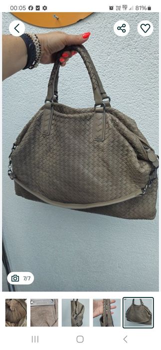 Torebka worek Bottega VENETA oryginal skóra naturalna