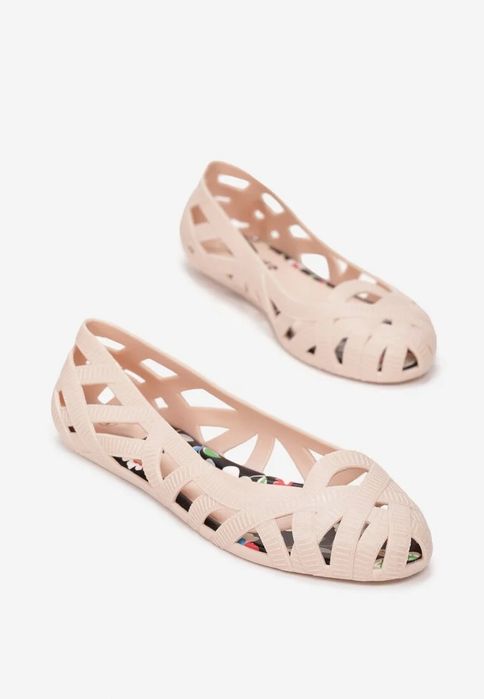 Buty baleriny gumowe różowe 38