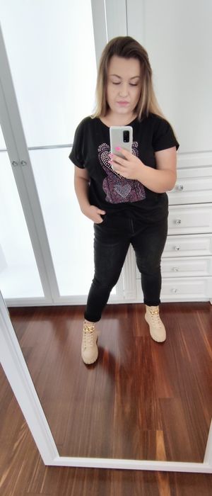 Spodnie czarne jeansy dżinsy push up Od S do XXXL