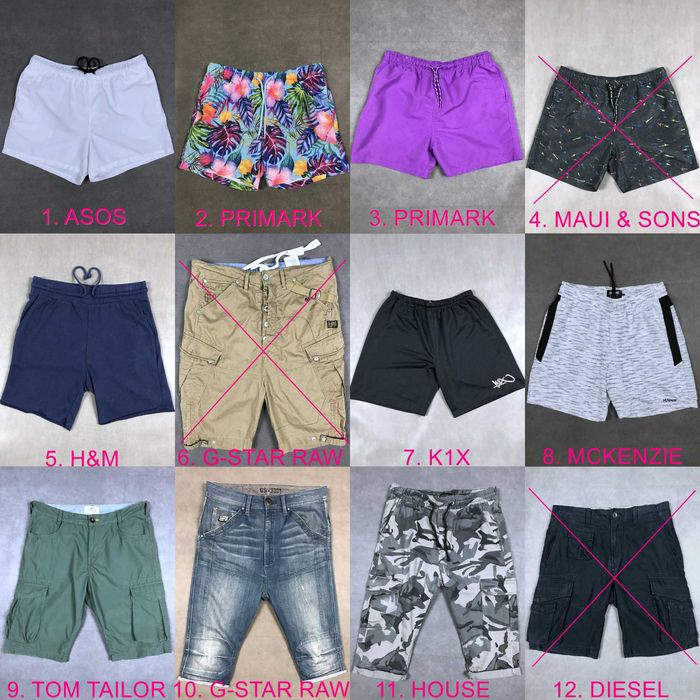 Шорти M-32 Diesel, G-Star Raw, K1X, ASOS, H&M, Mckenzie, House, Primark карго, бермуди, купальні