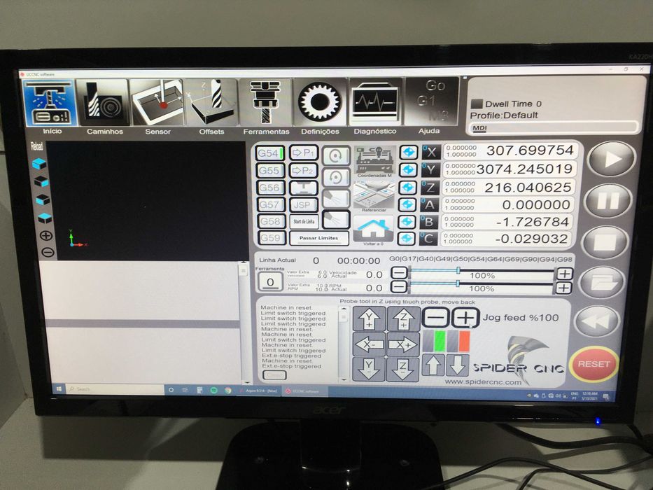 CNC fresadora 5000x2000 5eixos nova Troca automática ferramentas