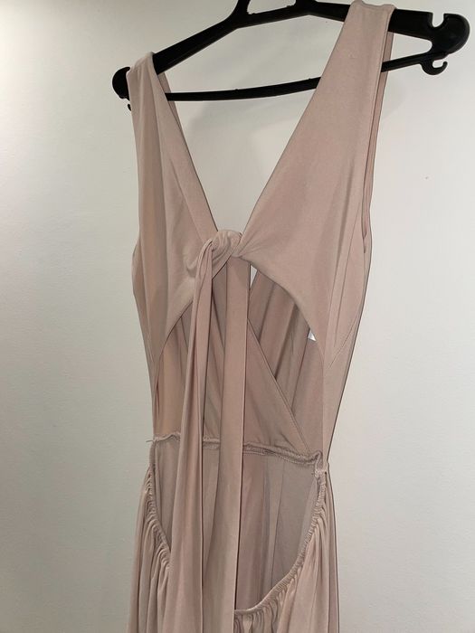 Sukienka wieczorowa, Loola, beżowa