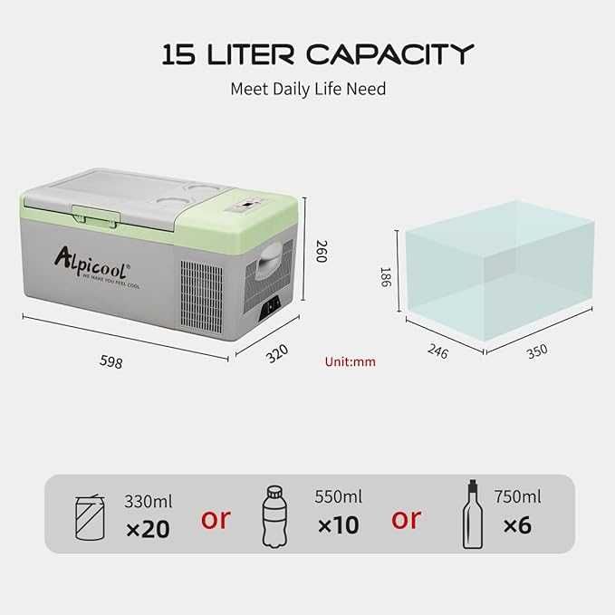 Lodówka Kompresorowa Turystyczna Samochodowa 15 litrów