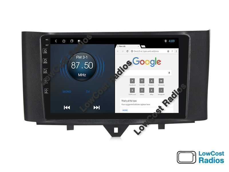 Auto Rádio 9' SMART 2010 a 2015 | GPS ANDROID Bluetooth USB APPS WIFI | CARPLAY • ANDROID AUTO