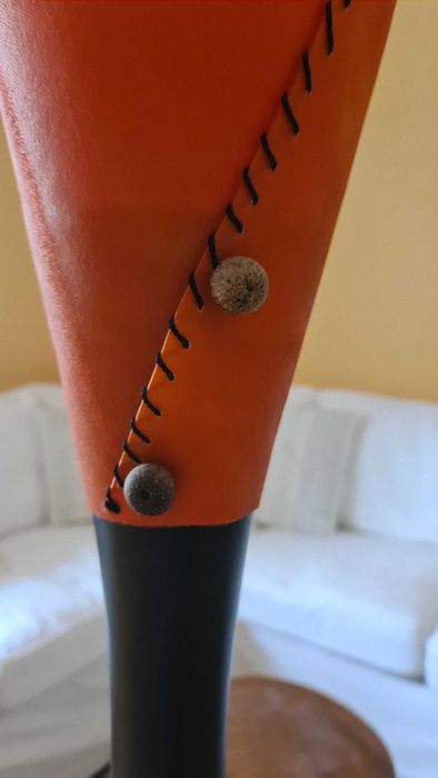 Candeeiro de pé laranja