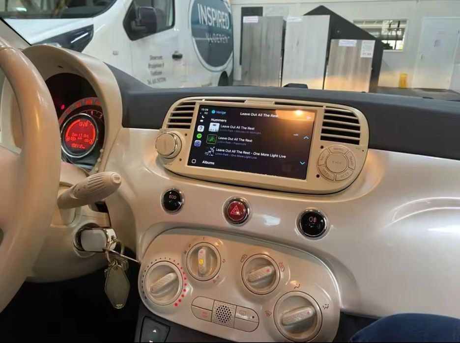 Rádio Android 14 com GPS Fiat 500 (Artigo Novo)