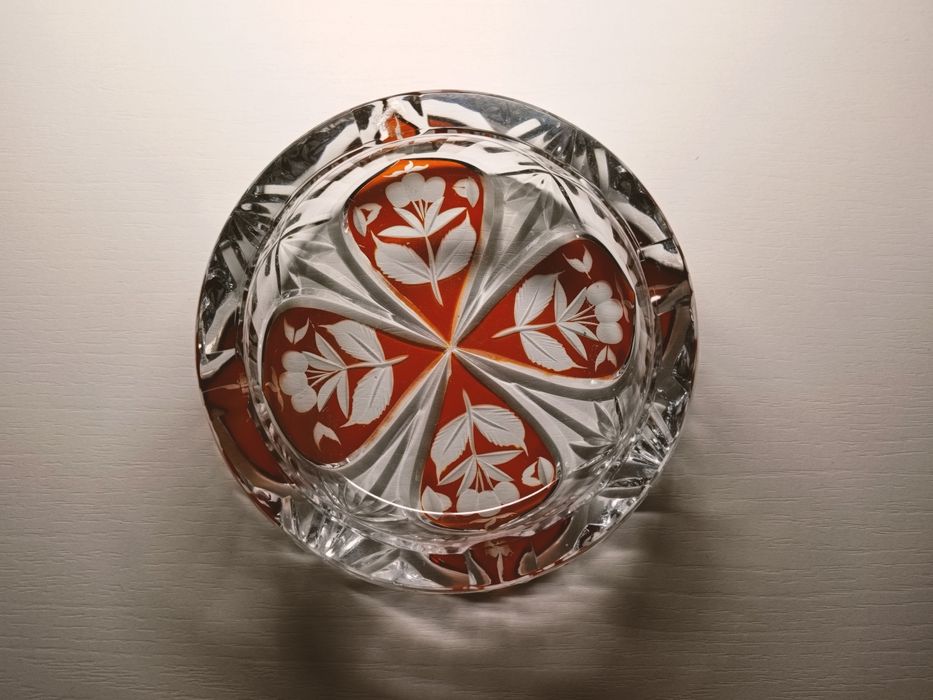 Kryształowa popielnica Huta Julia