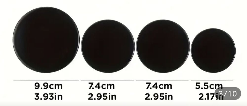 Komplet nowych nakładek na palniki