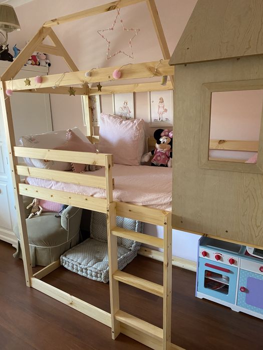 Cama Infantil Elevada tipo Casinha em Madeira – hôma