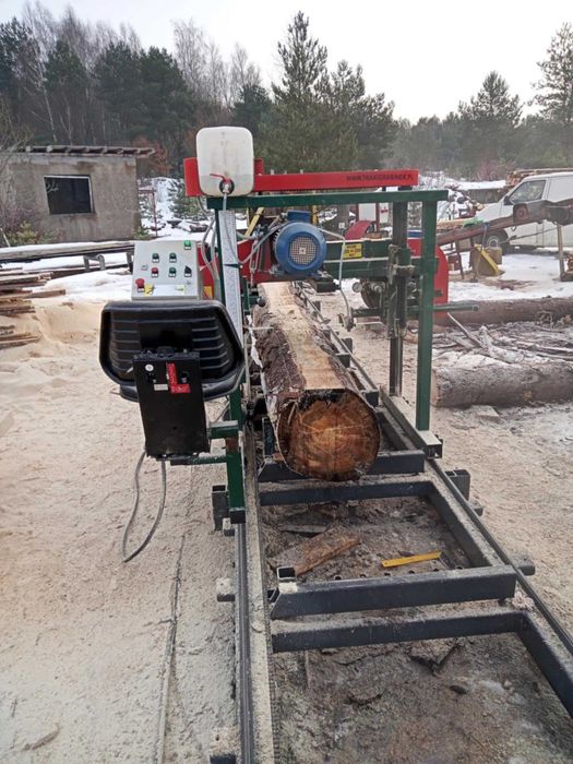 Trak mobilny - przecieranie drewna u klienta