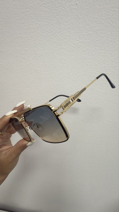 Okulary meskie zlote oprawki gradient eleganckie Cartier Dita