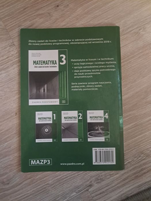 Zbiór zadań do liceów I techników poziom podstawowy klasa 3