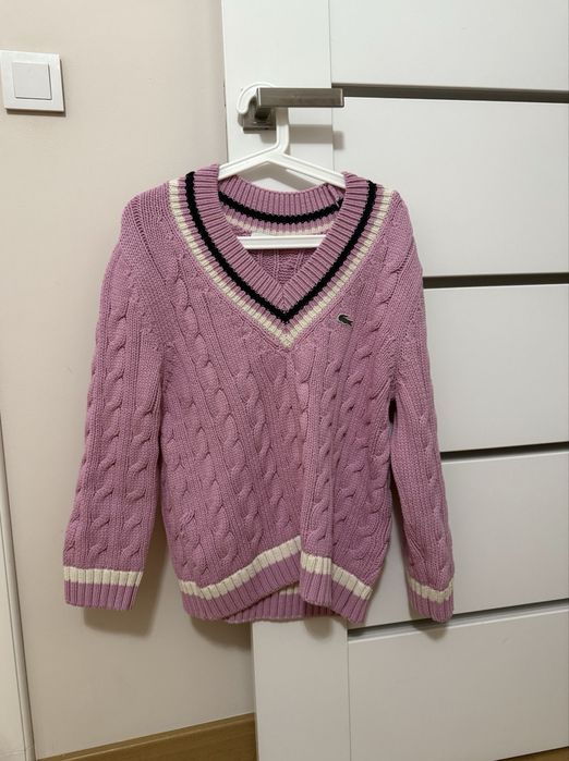 Nowy różowy sweter Lacoste S limited edition premium Vitkac