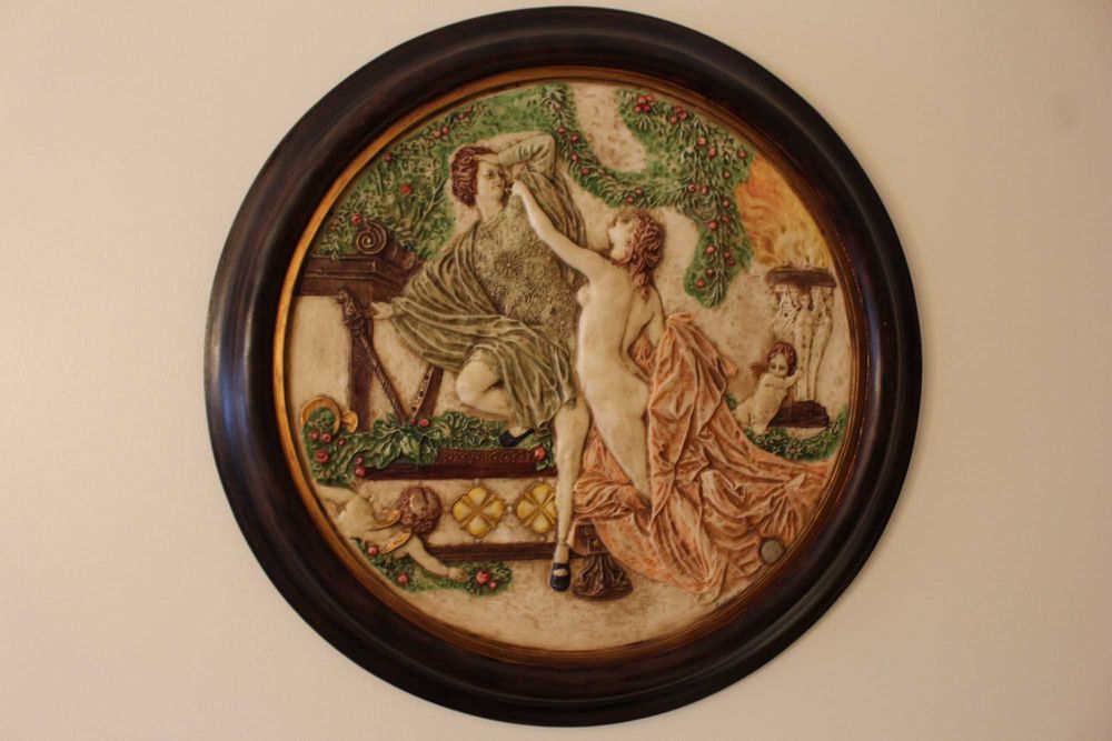 Quadro redondo em marfinite