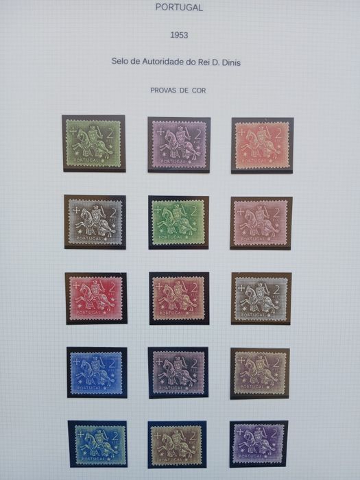 Provas de selos - Selos Portugueses "D. Dinis"  - Impecáveis