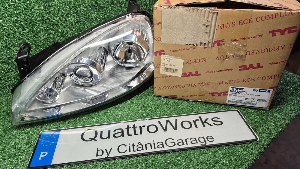 Otica Farol Frente Esquerdo Opel Corsa C X01 Combo C 2000 a 2012 Ref. 20-A424-05-2B NOVO TYC