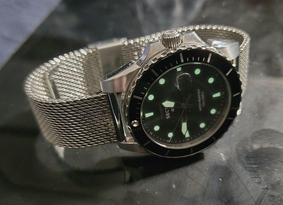 Cronógrafo Sector Diver  450 original em estado novo
Mostrador azul pr