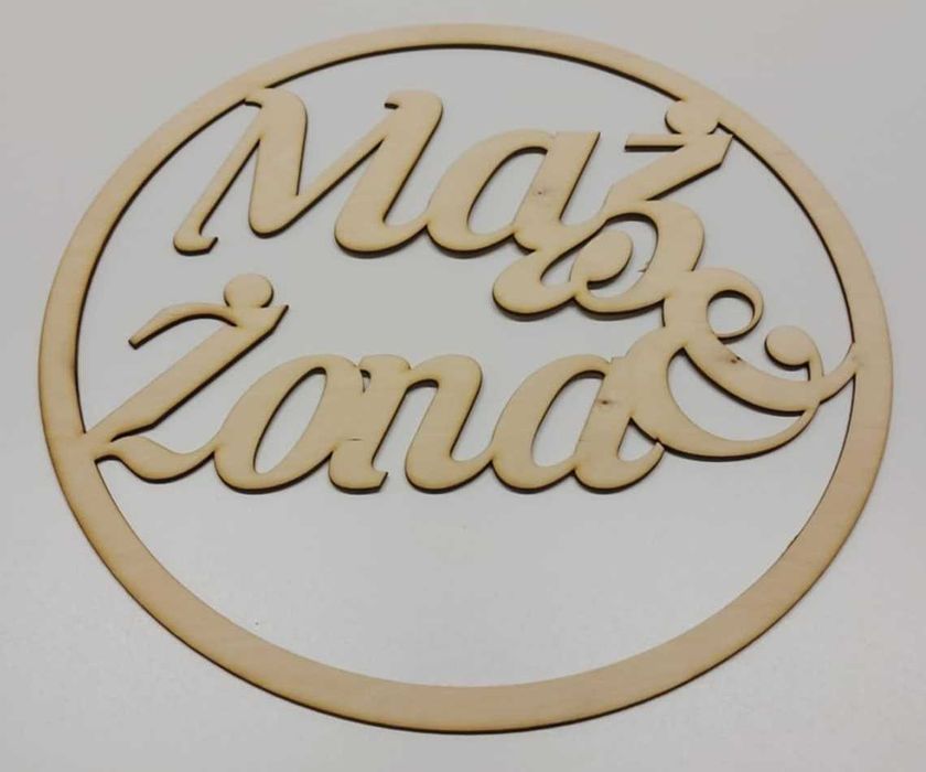 Koło 50 cm Mąż Żona na ściankę Ślub wesele dekoracja