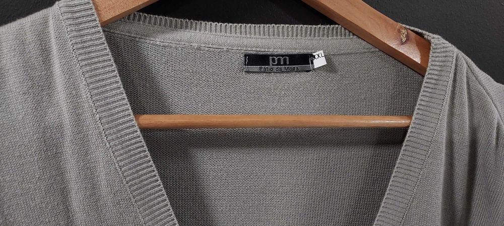 Malha cinza claro para homem XXL