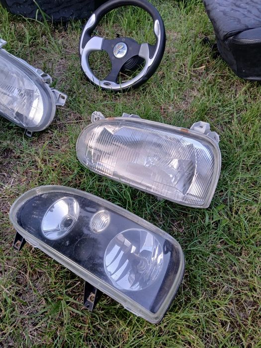 Lampy hella przód l + p kompletne golf 4 IV kierownica dedykowana spor