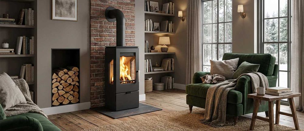 Piec piecyk kominek na drewno wolnostojący 7,5 kW Thorma Weimar ECODESIGN A+