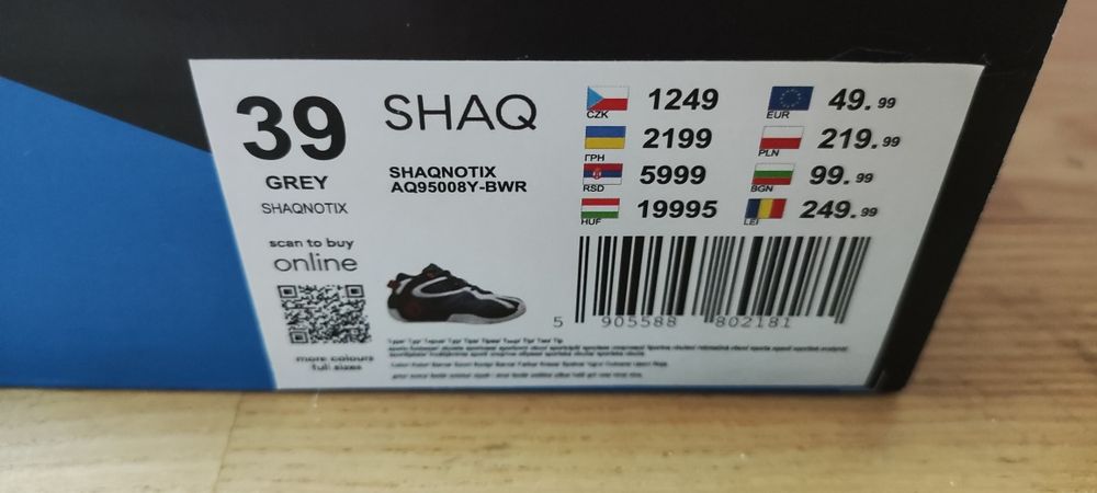 Buty do koszykówki
Shaq Shaqnotix AQ95008M-BWR