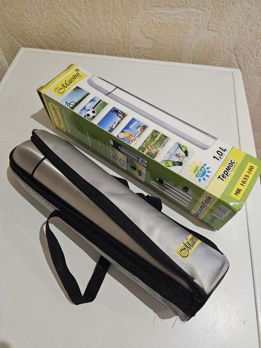 Термос Maestro с чехлом - 1 л MR-1633-100