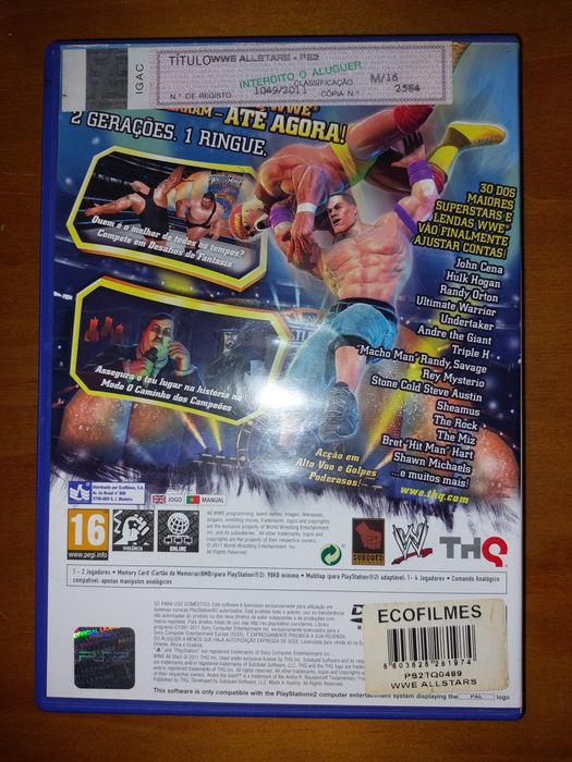 Jogo PS2 ( PlayStation 2 ) WWE ALL STARS (Como Novo)
