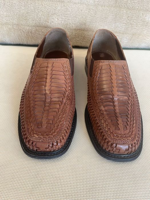 Century letnie skórzane buty męskie plecionka 41