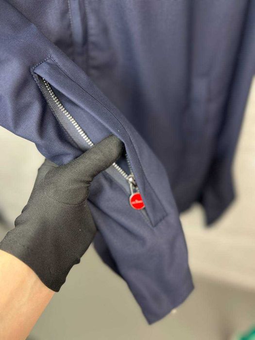 Мужская демисезонная куртка Kiton синяя ветровка Китон v095