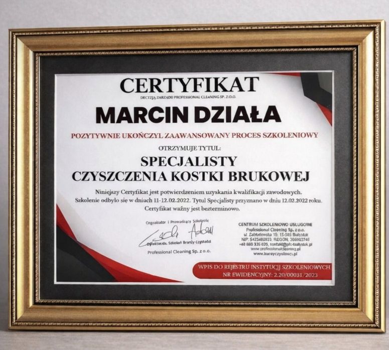 Mycie kostki brukowej  - czyszczenie elewacji Lębork i okolice