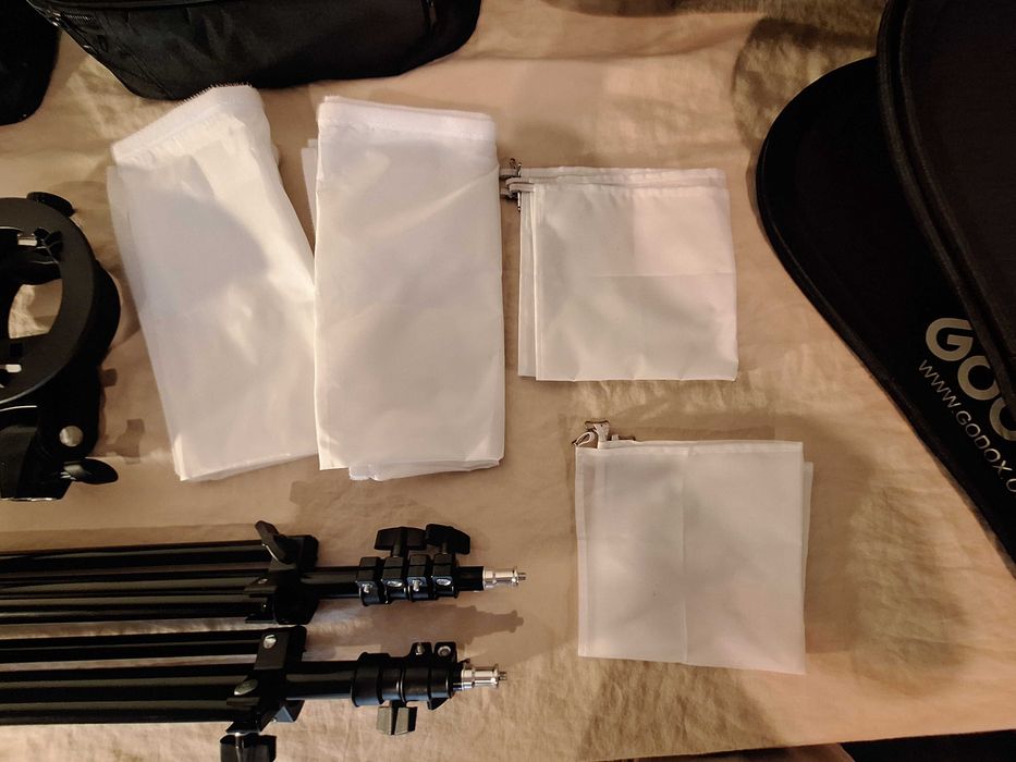 Softbox 60x60 cm com suporte de fixação suporte de Bowen (2 un.)