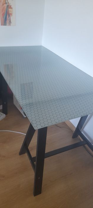 Mesa de vidro duplo