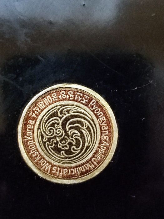 Восьмигранная картина. Старый Китай. Дерево. Перламутр Журавли