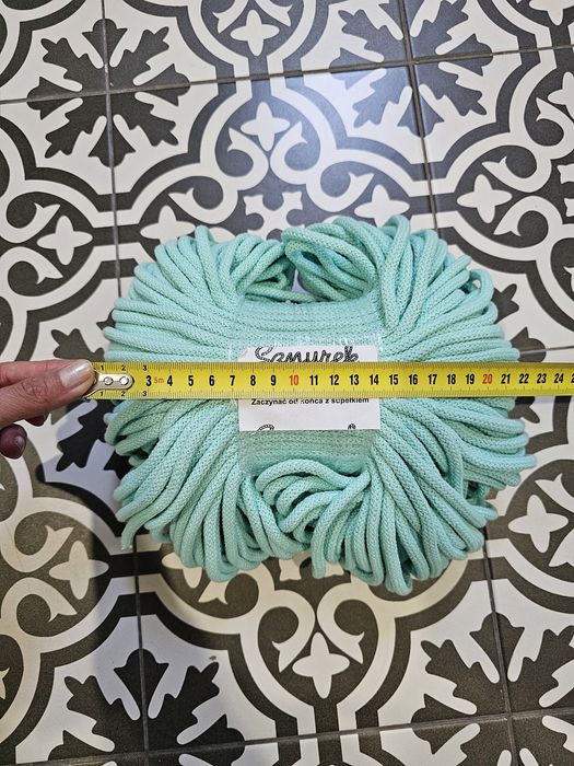Sznurek bawełniany w kolorze miętowym