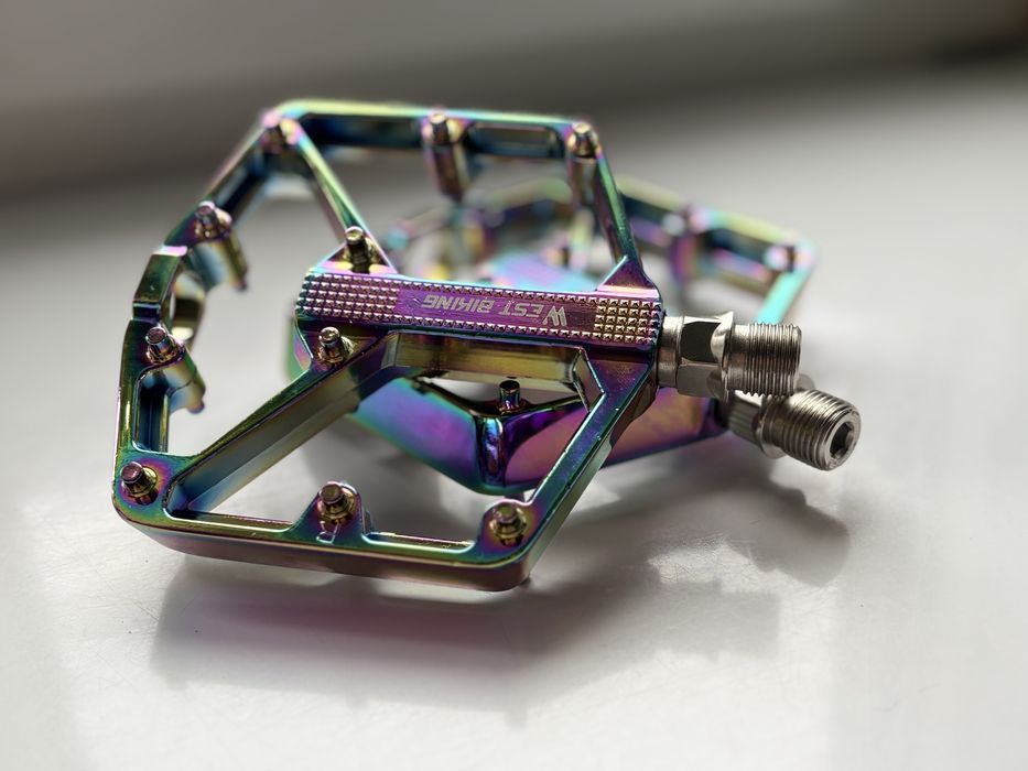 Ultralekkie pedały rowerowe MTB/Dirt - Oil Slick - antypoślizgowe, alu