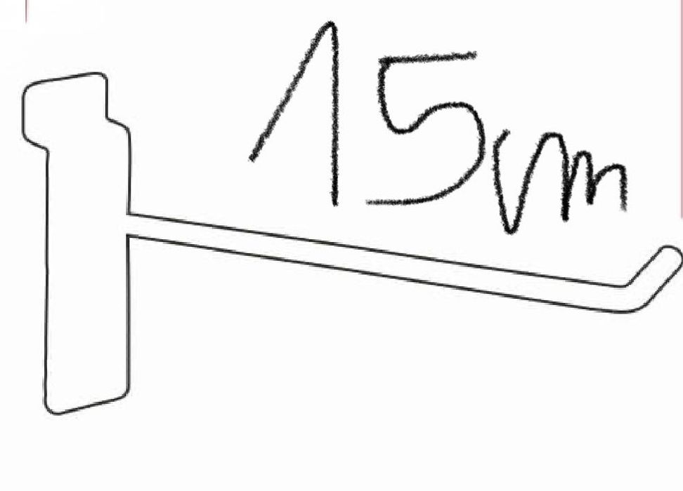 Haczyk do mebli sklepowych Spacewall 15 cm - panelu/ płyty- 100 sztuk